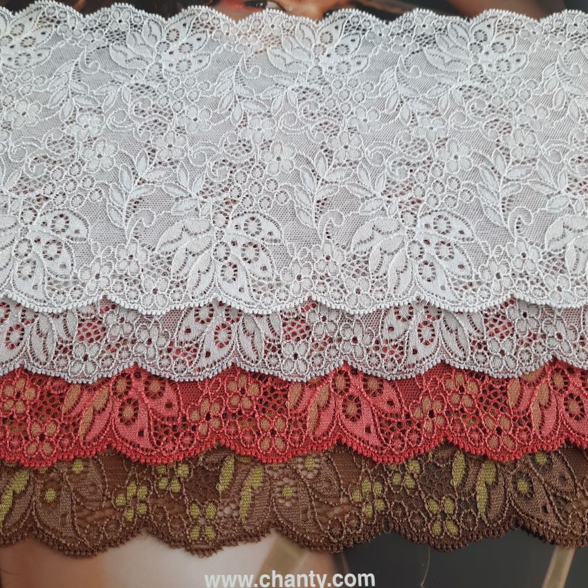 Lace Band 8 3/8 Wide Lacy Elegance Stretch Lace , Galloon Double
