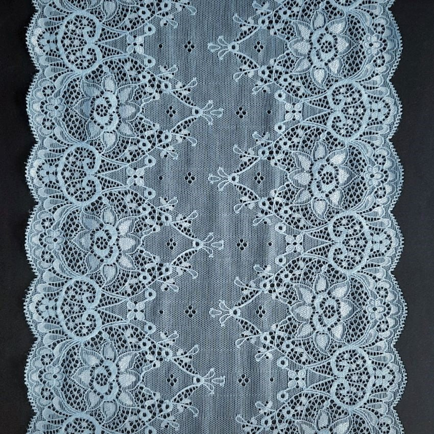 1 m elastic lace border - Stephanoise-Mediac - 55 mm wide - ecru